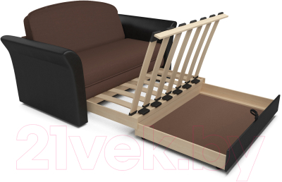 Диван Mebel-Ars Малютка №2 (рогожка шоколад)