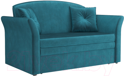 Диван Mebel-Ars Малютка №2 (бархат сине-зеленый Star Velvet 43 Black Green) - фото