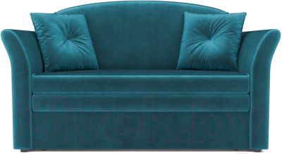 Диван Mebel-Ars Малютка №2 (бархат сине-зеленый Star Velvet 43 Black Green)