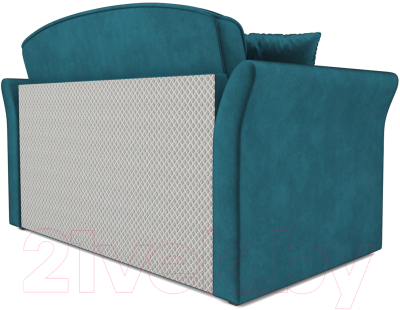 Диван Mebel-Ars Малютка №2 (бархат сине-зеленый Star Velvet 43 Black Green)