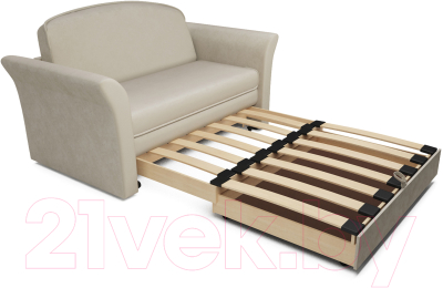 Диван Mebel-Ars Малютка №2 (бархат бежевый Star Velvet 6 Light Beige)