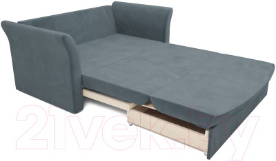 Диван Mebel-Ars Малютка №2 (велюр серо-синий HB-178 26)