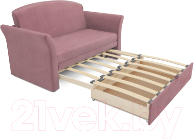 Диван Mebel-Ars Малютка №2 (велюр пудра НВ-178 18)