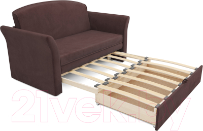 Диван Mebel-Ars Малютка №2 (велюр шоколад HB-178 16)