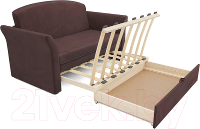 Диван Mebel-Ars Малютка №2 (велюр шоколад HB-178 16)