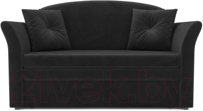 Диван Mebel-Ars Малютка №2 (велюр черный НВ-178 17)