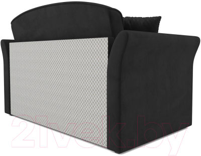 Диван Mebel-Ars Малютка №2 (велюр черный НВ-178 17)