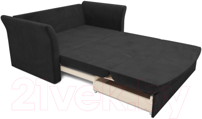 Диван Mebel-Ars Малютка №2 (велюр черный НВ-178 17)