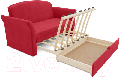 Диван Mebel-Ars Малютка №2 (кордрой красный)