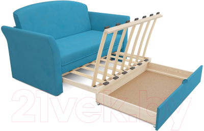 Диван Mebel-Ars Малютка №2 (рогожка синий)