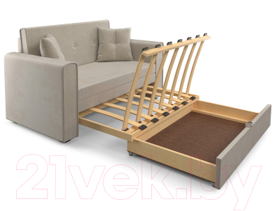 Диван Mebel-Ars Санта (бархат бежевый Star Velvet 6 Light Beige)