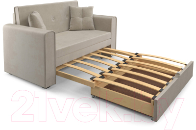 Диван Mebel-Ars Санта (бархат бежевый Star Velvet 6 Light Beige)