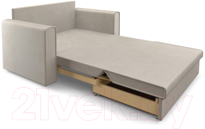 Диван Mebel-Ars Санта (бархат бежевый Star Velvet 6 Light Beige)