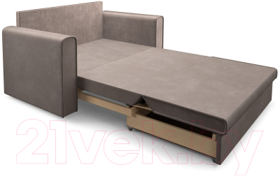 Диван Mebel-Ars Санта (бархат серо-шоколадный Star Velvet 60 Cofee)