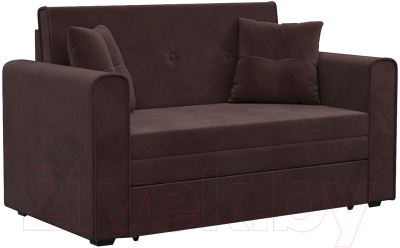 Диван Mebel-Ars Санта (велюр шоколадный НВ-178 16) - фото