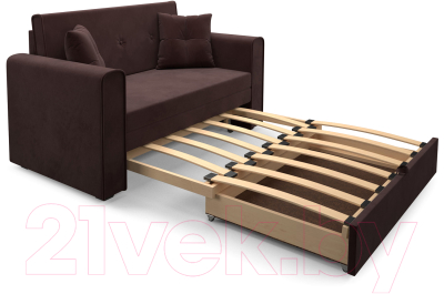 Диван Mebel-Ars Санта (велюр шоколадный НВ-178 16)