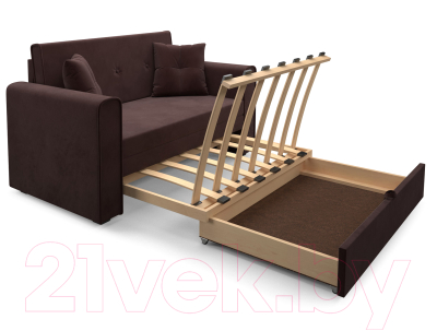 Диван Mebel-Ars Санта (велюр шоколадный НВ-178 16)