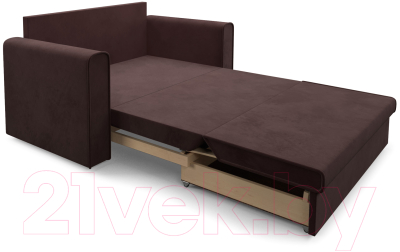 Диван Mebel-Ars Санта (велюр шоколадный НВ-178 16)