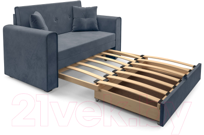 Диван Mebel-Ars Санта (велюр серо-синий НВ-178 26)