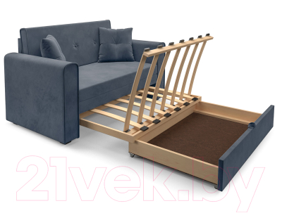 Диван Mebel-Ars Санта (велюр серо-синий НВ-178 26)