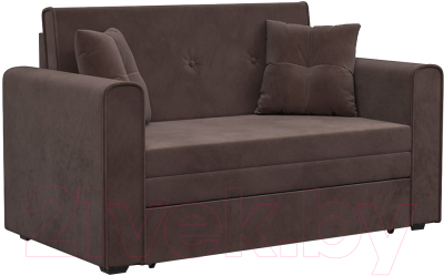 Диван Mebel-Ars Санта (велюр молочный шоколад НВ-178 13) - фото