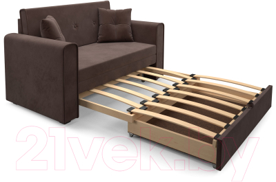 Диван Mebel-Ars Санта (велюр молочный шоколад НВ-178 13)