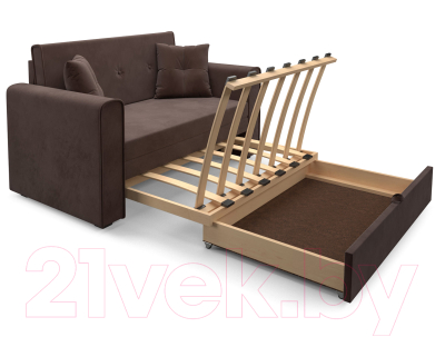 Диван Mebel-Ars Санта (велюр молочный шоколад НВ-178 13)