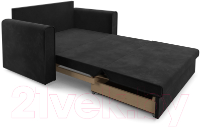 Диван Mebel-Ars Санта (велюр черный НВ-178 17)