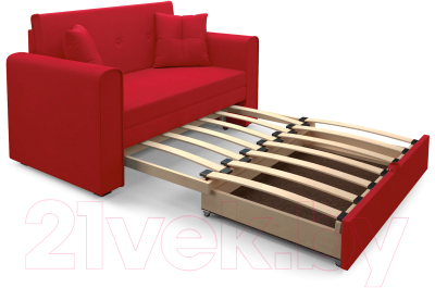 Диван Mebel-Ars Санта (кордрой красный)
