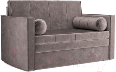 Диван Mebel-Ars Санта №2 (бархат серо-шоколадный Star Velvet 60 Cofee) - фото