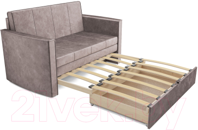 Диван Mebel-Ars Санта №2 (бархат серо-шоколадный Star Velvet 60 Cofee)