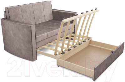 Диван Mebel-Ars Санта №2 (бархат серо-шоколадный Star Velvet 60 Cofee)