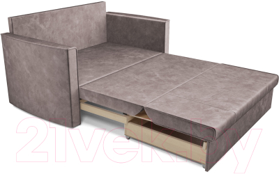 Диван Mebel-Ars Санта №2 (бархат серо-шоколадный Star Velvet 60 Cofee)