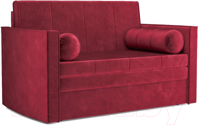 Диван Mebel-Ars Санта №2 (бархат красный Star Velvet 3 Dark Red) - фото