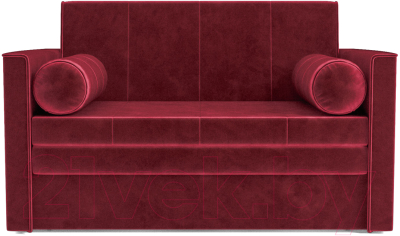 Диван Mebel-Ars Санта №2 (бархат красный Star Velvet 3 Dark Red)