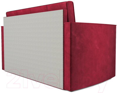 Диван Mebel-Ars Санта №2 (бархат красный Star Velvet 3 Dark Red)