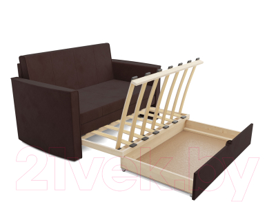 Диван Mebel-Ars Санта №2 (велюр шоколадный НВ-178 16)