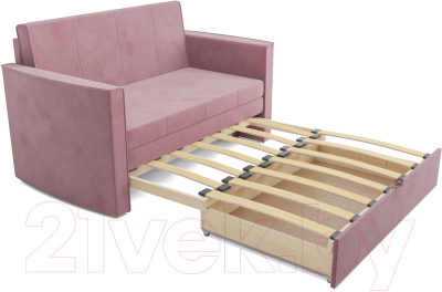 Диван Mebel-Ars Санта №2 (велюр пудра НВ-178 18)