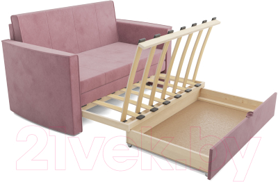 Диван Mebel-Ars Санта №2 (велюр пудра НВ-178 18)