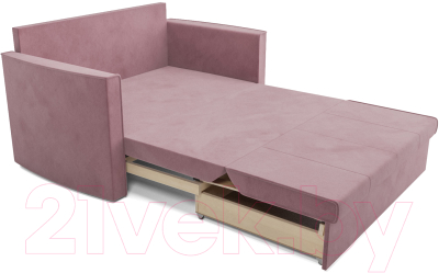 Диван Mebel-Ars Санта №2 (велюр пудра НВ-178 18)