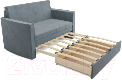 Диван Mebel-Ars Санта №2 (велюр серо-синий НВ-178 26)