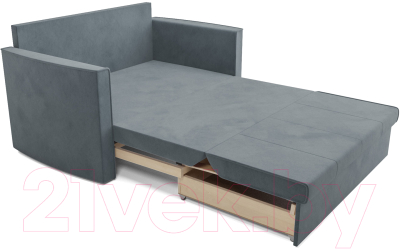 Диван Mebel-Ars Санта №2 (велюр серо-синий НВ-178 26)