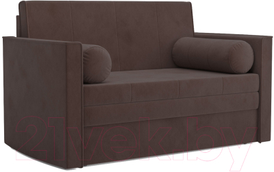 Диван Mebel-Ars Санта №2 (велюр молочный шоколад НВ-178 13) - фото