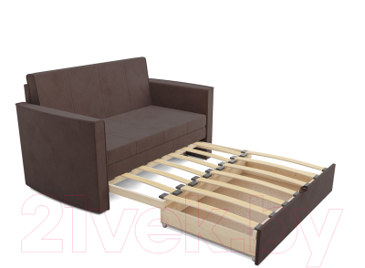 Диван Mebel-Ars Санта №2 (велюр молочный шоколад НВ-178 13)