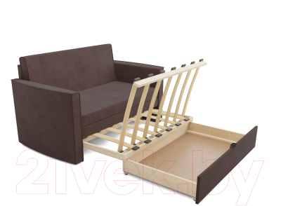 Диван Mebel-Ars Санта №2 (велюр молочный шоколад НВ-178 13)