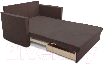 Диван Mebel-Ars Санта №2 (велюр молочный шоколад НВ-178 13)