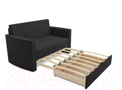 Диван Mebel-Ars Санта №2 (велюр черный НВ-178 17)