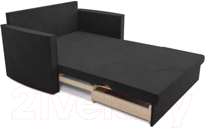 Диван Mebel-Ars Санта №2 (велюр черный НВ-178 17)