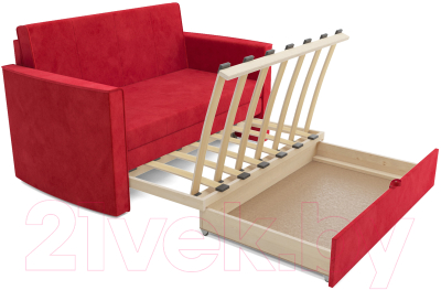 Диван Mebel-Ars Санта №2 (кордрой красный)