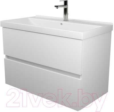 Тумба под умывальник Дабер 011 Andrea Elen 80 / Т11.8А.0.5 (белый древесный) - фото